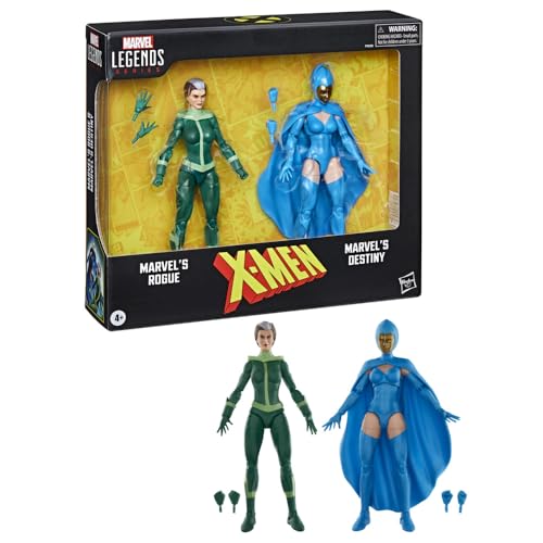 Hasbro Marvel Legends Series Marvel Rogue y Destiny X-Men Comics 5,9 pulgadas (15