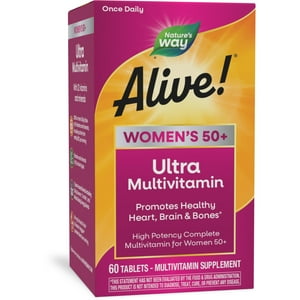 Nature's Way Alive!(R) Once Daily Multivitamínico para mujeres mayores de 50 años, ultrapotencia, alimento