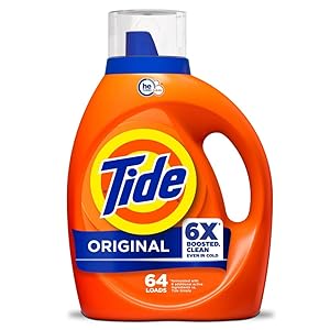 Tide Detergente líquido para ropa, aroma original, 64 cargas, 80 FL OZ, funciona al 100%
