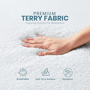 Protector de colchón tamaño Twin impermeable, funda de colchón de rizo premium de 200 GSM, S