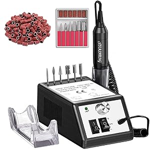 JIASHENG Taladro de uñas profesional, máquina de taladro de uñas eléctrica de 20000 rpm, electrón