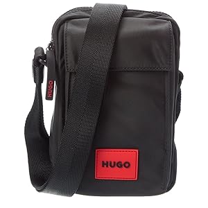 HUGO, Bolso Bandolera Ethon Poly Twill, Negro Bagre, Talla única