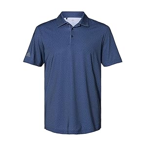 adidas - Camiseta deportiva con estampado de puntos de diamante - A498 - L - Azul marino/Blanco/Gris tres