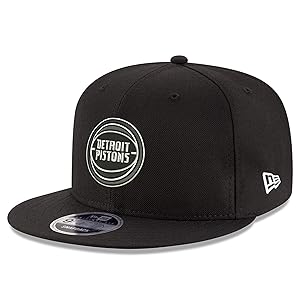 New Era 9Fifty 950 Gorra ajustable snapback básica negra (Detroit Pistons (Negro/W)
