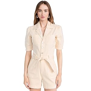PAIGE Mameluco Mayslie para Mujer, Arena de Cuarzo, Blanco Roto, 4