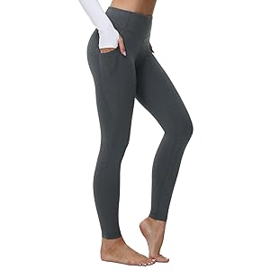 Baleaf Leggings térmicos con forro polar para mujer, medias térmicas cálidas de invierno, talle alto