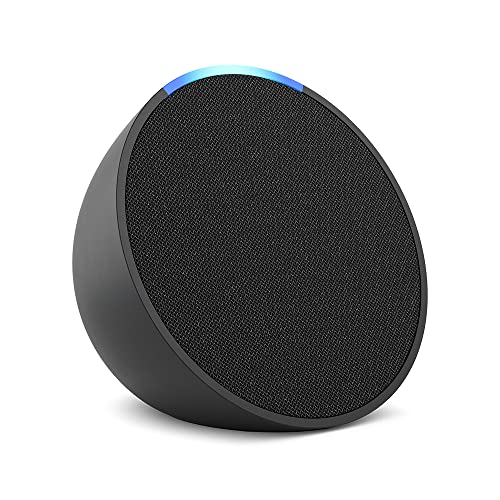 Amazon Echo Pop (modelo más nuevo), nuestro altavoz más pequeño, diseñado para Alexa+, se adapta