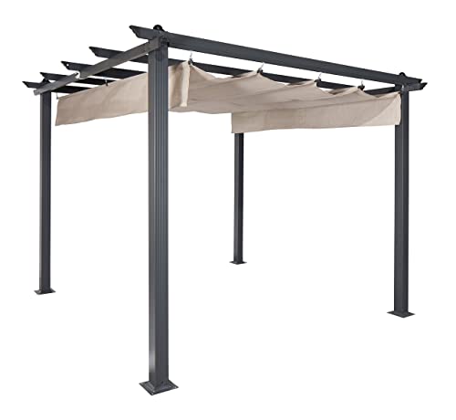 Pérgola Coolaroo Aurora, pérgola de sombra para patio o patio trasero, filtrado de luz 90% UV