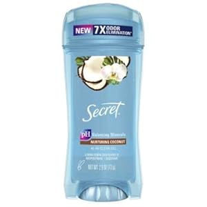 Desodorante y antitranspirante en gel transparente Secret Fresh para mujer, aroma a coco, 2.