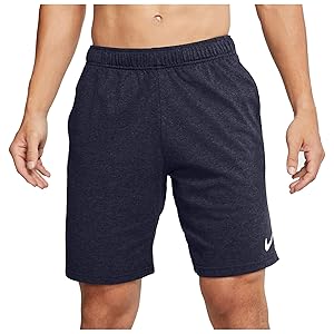 Nike Dri-FIT pantalones cortos de entrenamiento de algodón para hombre (obsidiana, mediano)