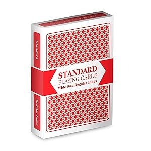 Baraja Brybelly Red, tamaño ancho, índice regular, revestimiento de plástico, juego estándar