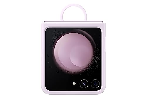Funda de silicona para teléfono SAMSUNG Galaxy Z Flip5 con anillo, funda protectora transparente con