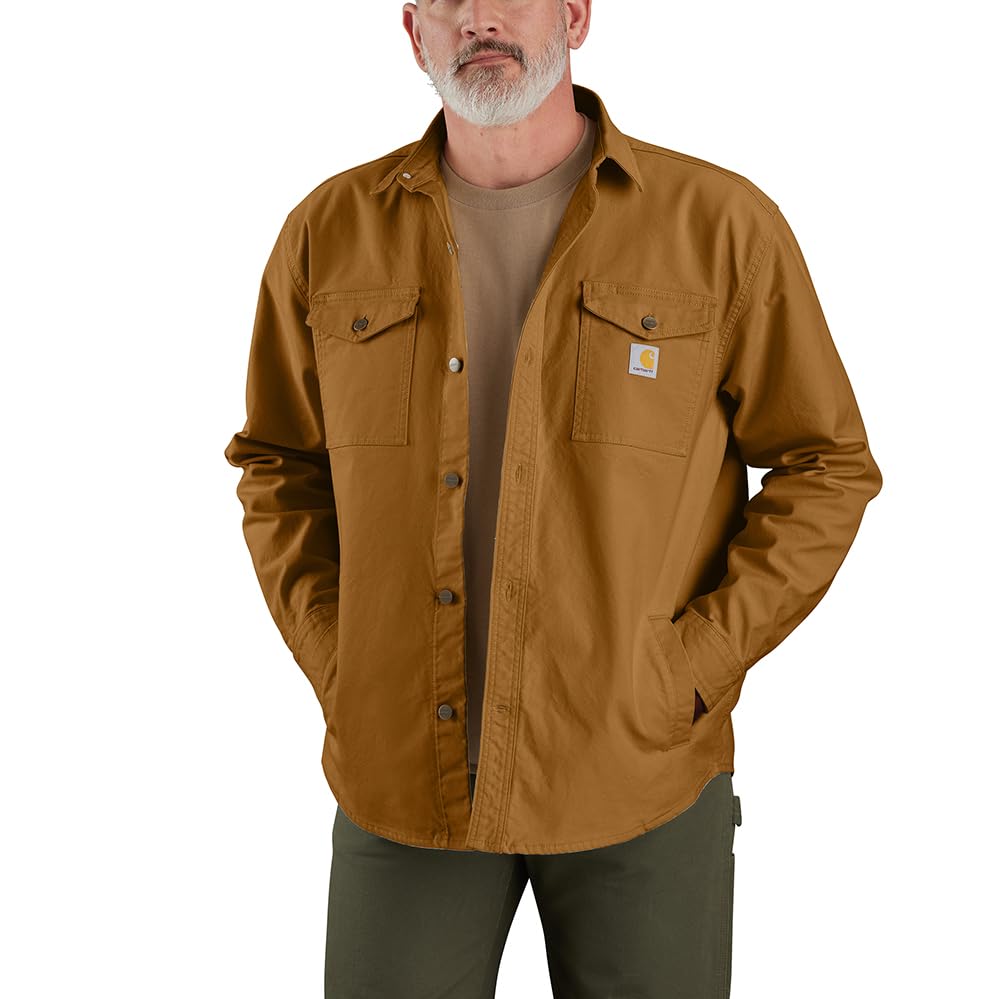 Carhartt 106384 Montana Rugged Flex Camisa de pato de ajuste holgado y peso pesado Jac X para hombre