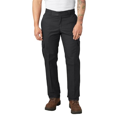 Dickies Flex Pantalones cargo de ajuste regular, Negro, 44 ​​32