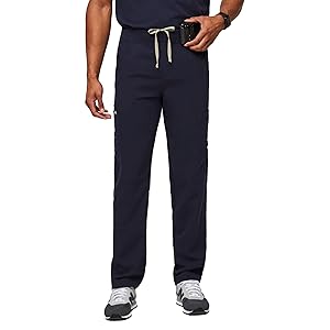 Pantalón médico FIGS Axim Cargo para hombre - Azul marino, XS
