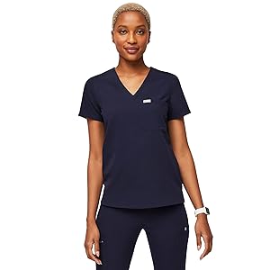 Camiseta Médica FIGS Catarina con Un Bolsillo para Mujer - Azul Marino, XXS