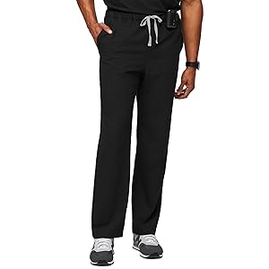 Pantalón Médico FIGS Pisco Basic para Hombre - Negro, L Corto