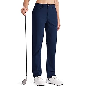 Libin - Pantalones de vestir para mujer, 31 pulgadas, elásticos, pierna recta, pantalones de trabajo, oficina, negocios, Ca