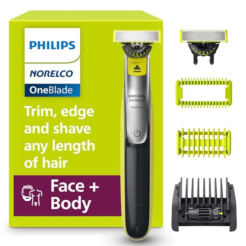 Philips Norelco para rostro + cuerpo, recortadora de barba, afeitadora y afeitadora eléctrica, 5 pulgadas