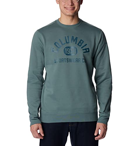 Columbia Trek Crew, gráfico de metal/vida universitaria, talla grande para hombre