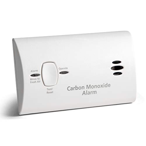 Detector de monóxido de carbono Kidde, alarma de CO alimentada por batería con LED, reinicio de prueba B