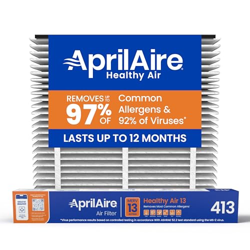 Filtro de repuesto original AprilAire 413 para purificadores de aire AprilAire para toda la casa