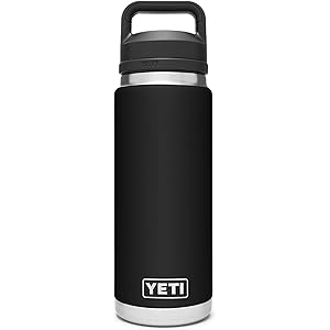 Botella YETI Rambler de 26 oz, aislada al vacío, acero inoxidable con tapa para chupete, negro