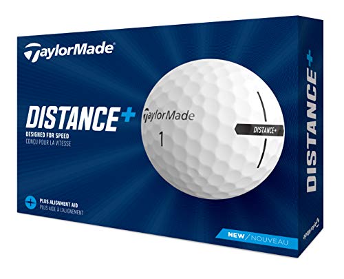 TaylorMade Distance+ Pelotas de golf 2021, color blanco
