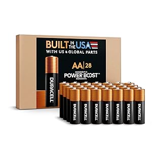 Pilas alcalinas Duracell Coppertop AA con ingredientes POWER BOOST, 28 unidades (