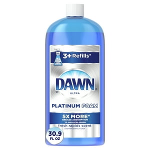 Recambio de espuma para lavavajillas Dawn Platinum, Fresh Rapids, 30,9 onzas