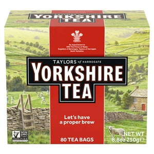 Té Yorkshire, té rojo, negro, hilo y bolsas etiquetadas, 100 unidades (paquete de 1), Re
