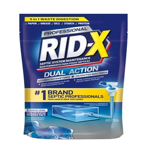 Cápsulas de tratamiento para fosas sépticas RID-X: suministro para 3 meses, enzimas y bacterias de doble acción