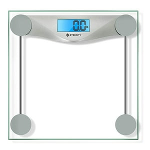Báscula de baño digital de peso corporal Etekcity, pantalla LCD grande con retroiluminación azul, H