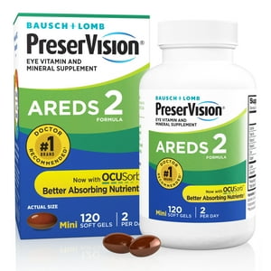 PreserVision AREDS 2 vitaminas para los ojos, marca número uno recomendada por los oftalmólogos, luteína y Z