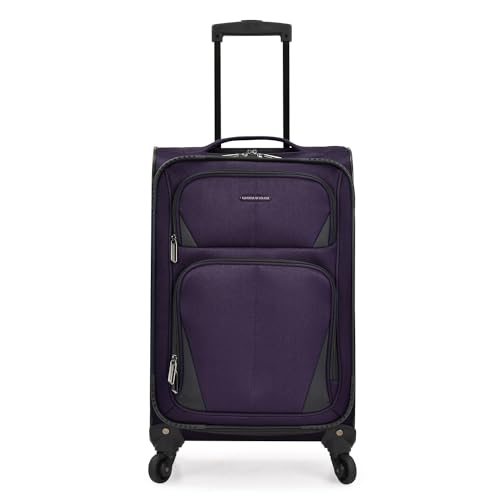 U.S. Traveler Aviron Bay Equipaje blando expandible con ruedas giratorias, color morado