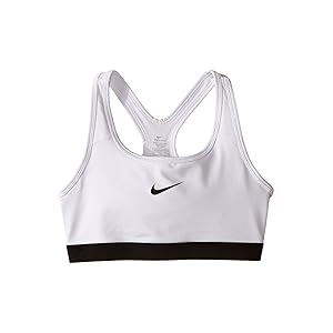 Nike Classic Pro - Sujetador deportivo para niña (talla XS, blanco/negro/negro)