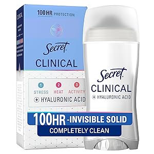 Secret Clinical Strength 100HR Sudor y olor, completamente limpio Invisbile Solid An