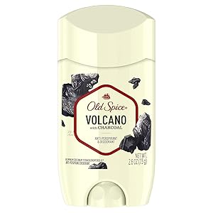 Old Spice Desodorante antitranspirante sólido invisible para hombre Volcano con carbón