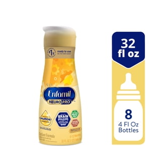 Fórmula para bebés Enfamil NeuroPro lista para alimentar, dúo para desarrollar el cerebro DHA y MFGM, sin incluir