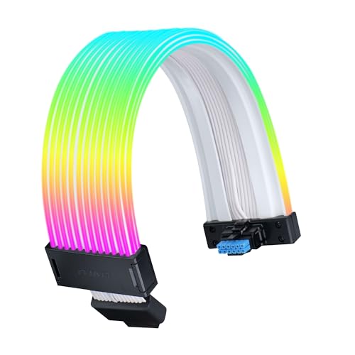 Lian Li Strimer Cable de extensión GPU inalámbrico ARGB de 12 + 4 pines de ancho 90 grados