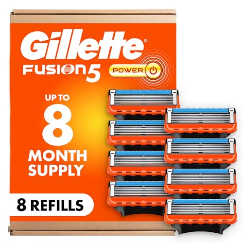 Gillette Fusion5 Power Recambios de cuchillas de afeitar para hombres, 8 unidades, con ajuste de precisión