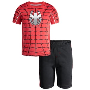 Marvel Avengers Spider-Man Miles Morales Big Boys Athletic camiseta pantalones cortos de malla S