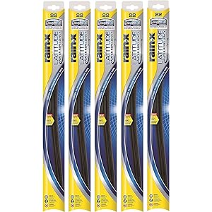 Rain-X 5079279-2-5PK Latitude 2 en 1 limpiaparabrisas repelente al agua, 22" (paquete de