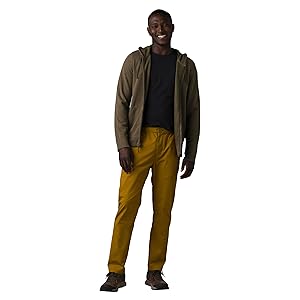 prAna Pantalón con cintura en E de doble pico para hombre, bronce antiguo