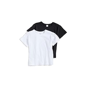 Leset Margo Tee 2 Pack para Mujer, Blanco/Negro, M