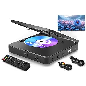 Reproductor de DVD Blu Ray para televisores inteligentes y antiguos, reproductor de cine en casa 1080P con HDMI y AV