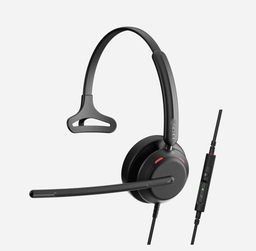 Auriculares mono EPOS, USB-C - Mono - USB tipo A, USB tipo C - Con cable - 20 Hz - 20 kH
