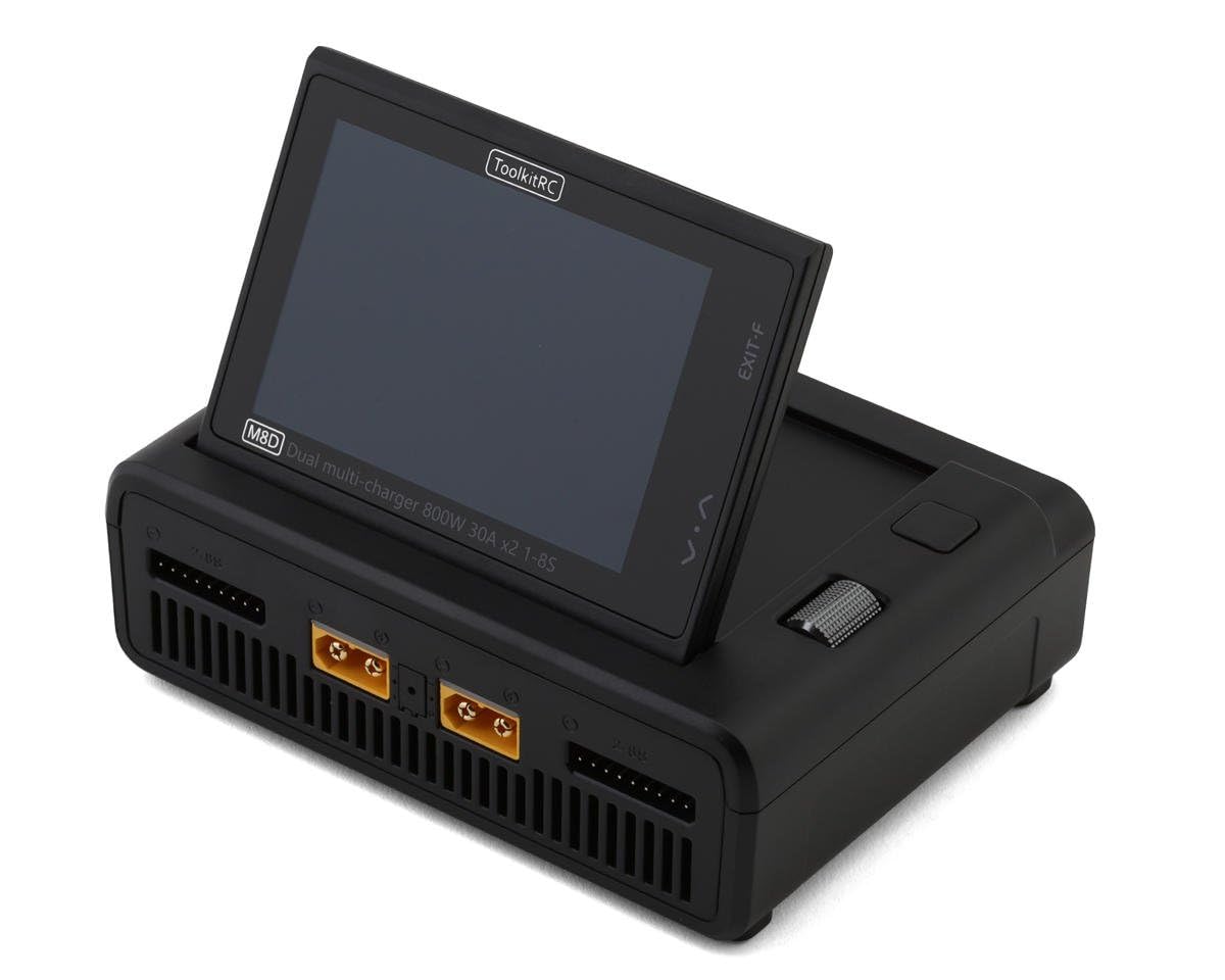 Cargador con pantalla táctil ToolkitRC M8D 1-8S 1600W 50A - 2,95