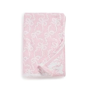 LOVESHACKFANCY Manta Teddy Bow para Mujer, Rosa Pastel, Talla única
