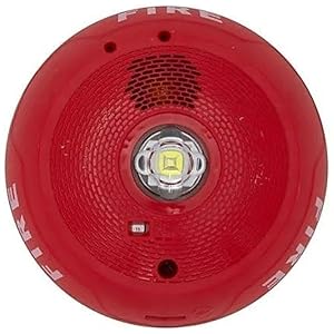 System Sensor PC2RLED Serie L Estroboscópico de bocina para montaje en techo de 2 cables con LED, rojo; mi